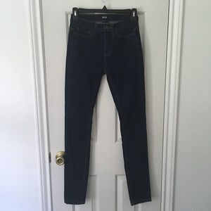 Dark wash high waist jeans